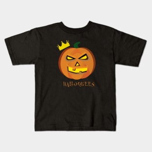 Halloqueen - Halloween pun Kids T-Shirt